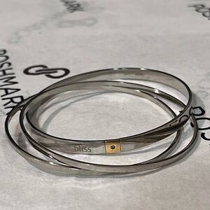 BLISS BY DAMIANI RARE VINTAGE STAINLESS STEEL, 18K & DIAMOND ROLLED BRACELET